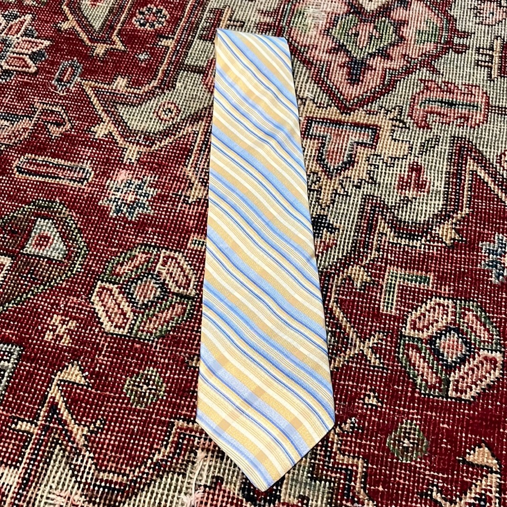CHERESKIN 100% silk tie, pastel stripes.  Buy 2 get 50% off.
